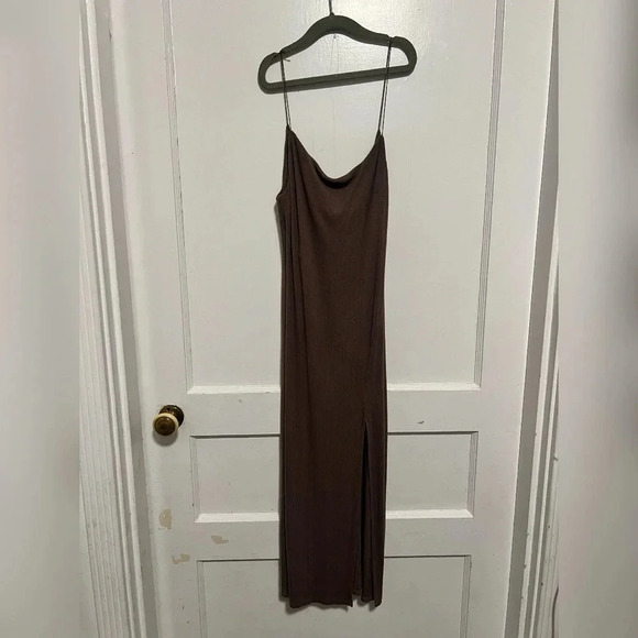 Joah Brown Strappy Slit Dress in Mauve Size S/M Sold out - Picture 1 of 7